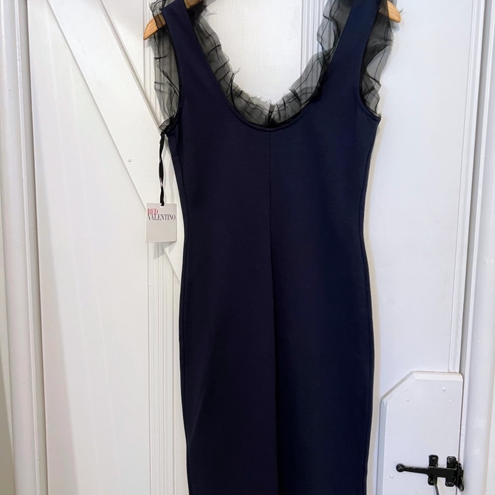 Red Valentino Organza Blue Dress
